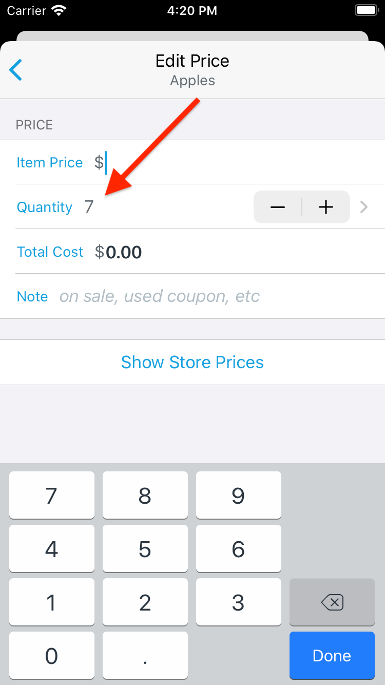How do I adjust quantity used to calculate total cost an item? - AnyList Help