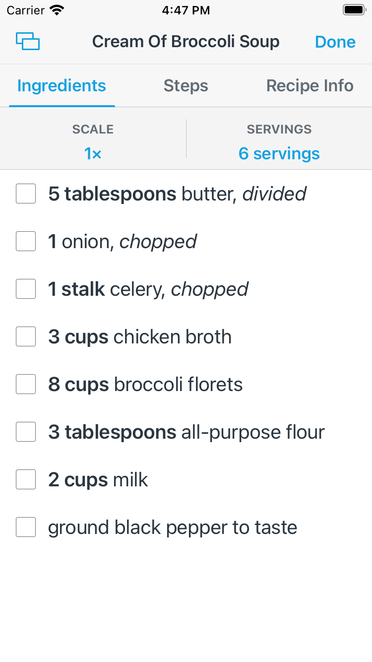 Recipe Cooking View - AnyList Help