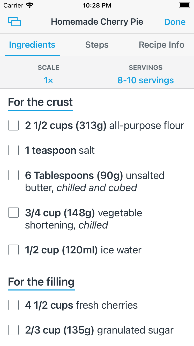 Adding Ingredient Headings - AnyList Help